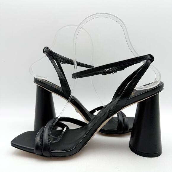 SAM EDELMAN Womens Kia Sandals Size 8 M Black Block Heel Strappy Leather NIB - Picture 8 of 13